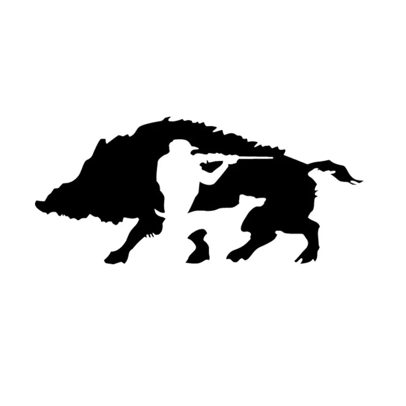 Hunting Wild Hog Decals  Auto Accessories PVC Body Decoration Sunscreen Cover Scratch Decal