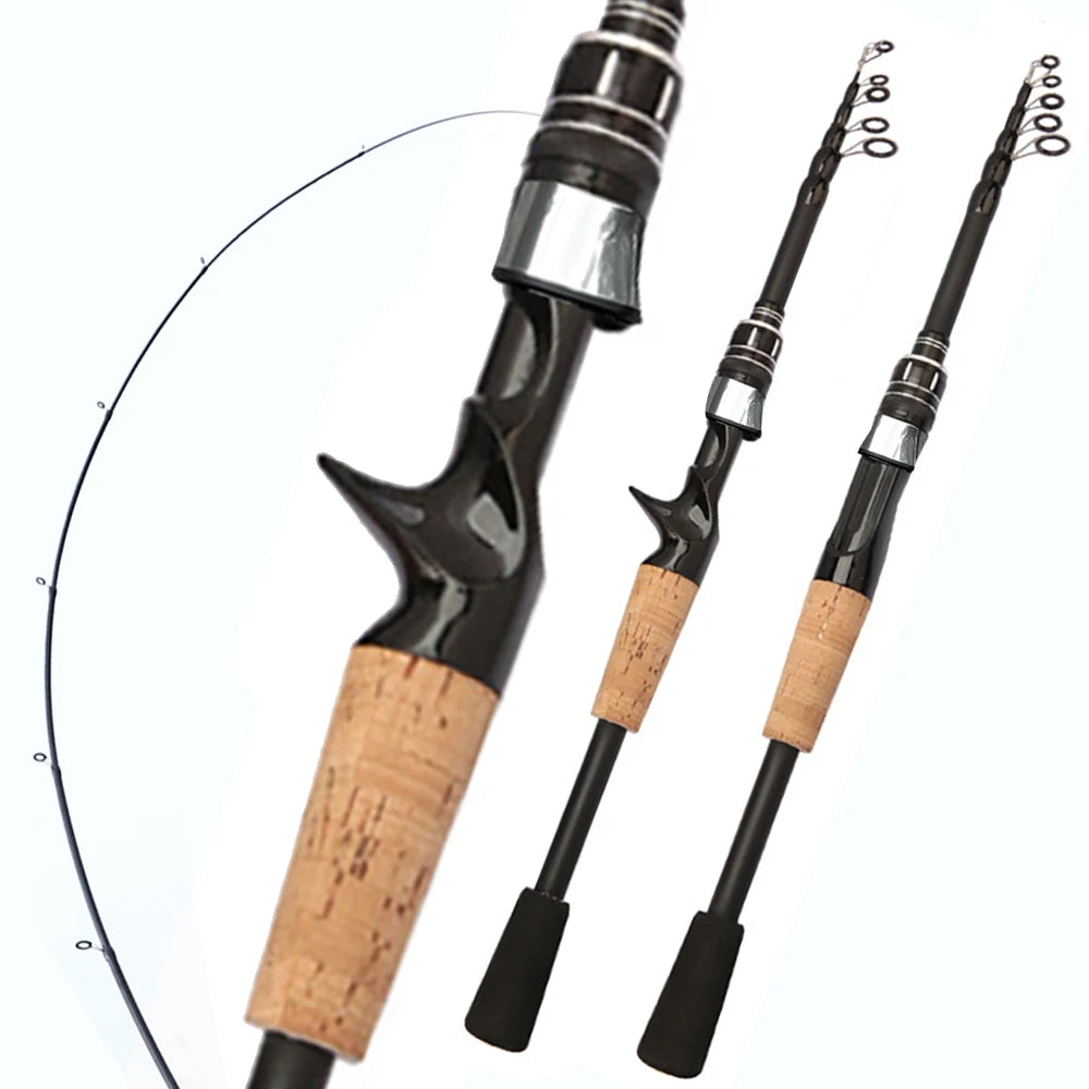 The Bait Rod-Fishing Rod Spinning Telescopic Handle Carbon Casting Fishing Light-weight