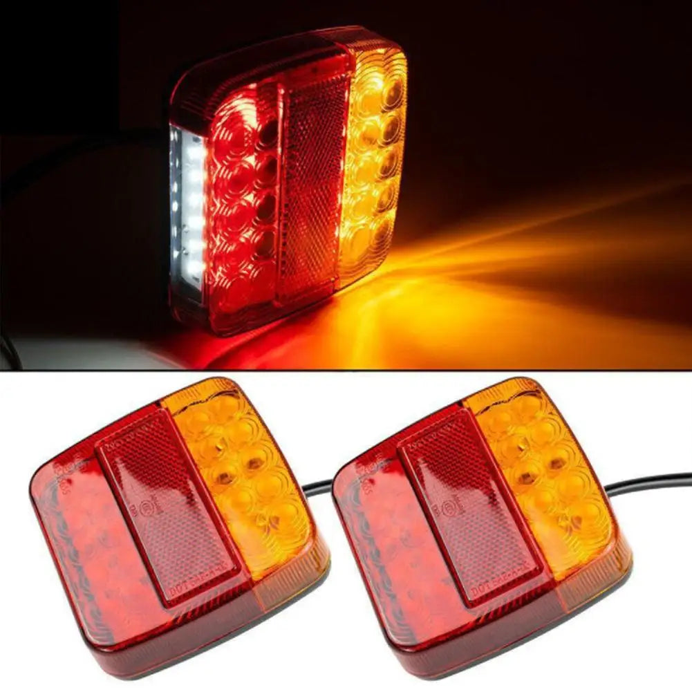 12V 20LED Tail Light 1-4pcs - Waterproof Durable Rear Turn Signal & Warning Lamp, Universal for Truck Trailer RV Boat Car