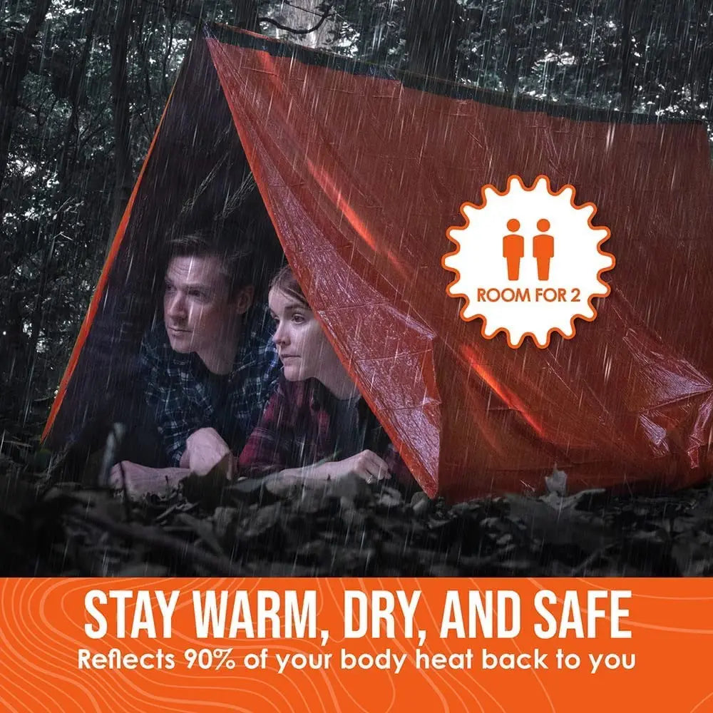 2 Person Emergency Shelter Survival Tent Kit Mylar Tube Tent /Waterproof
