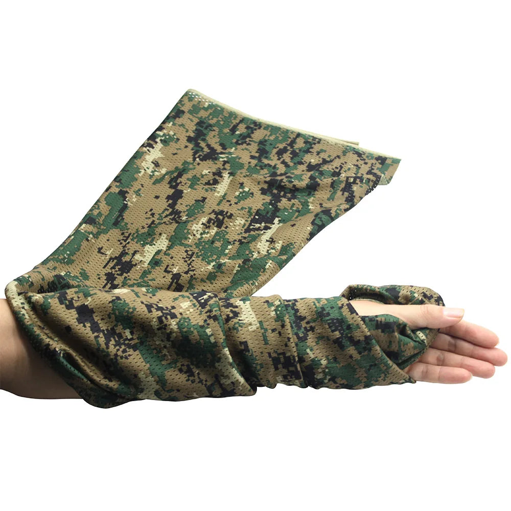 Hunting Mesh Breathable Scarf 165*48cm Tactical Bandana Special Operations Camouflage Face Towel Rifle Camouflage Net