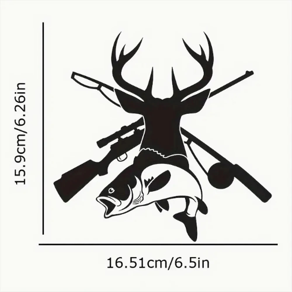 Buck And Bass Sticker For Laptop/Boat/Window/ Tailgate