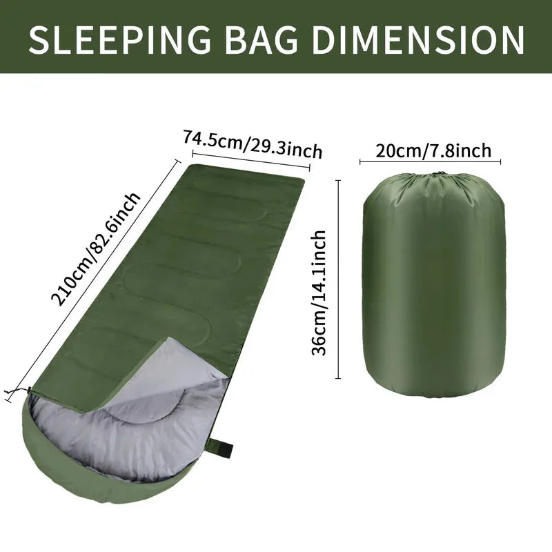 Black Sleeping Bag Ultralight Waterproof 4 Season Warm / Backpacking