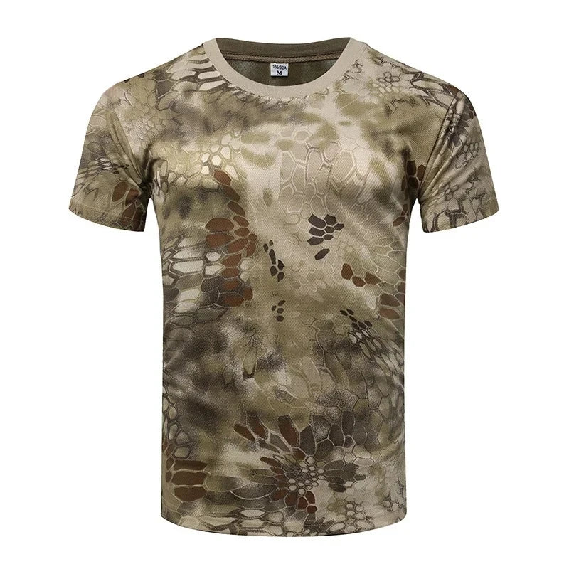 Outdoor T-Shirts 3D Camouflage Quick Dry Short Sleeve  Shirt