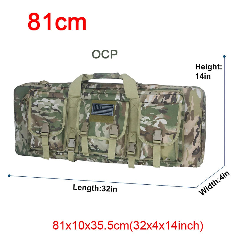 The Sniper Man -Length=32 38 42 48 inch Tactical Double Rifle Case Rifle Bag Sniper Gun Case Backpack