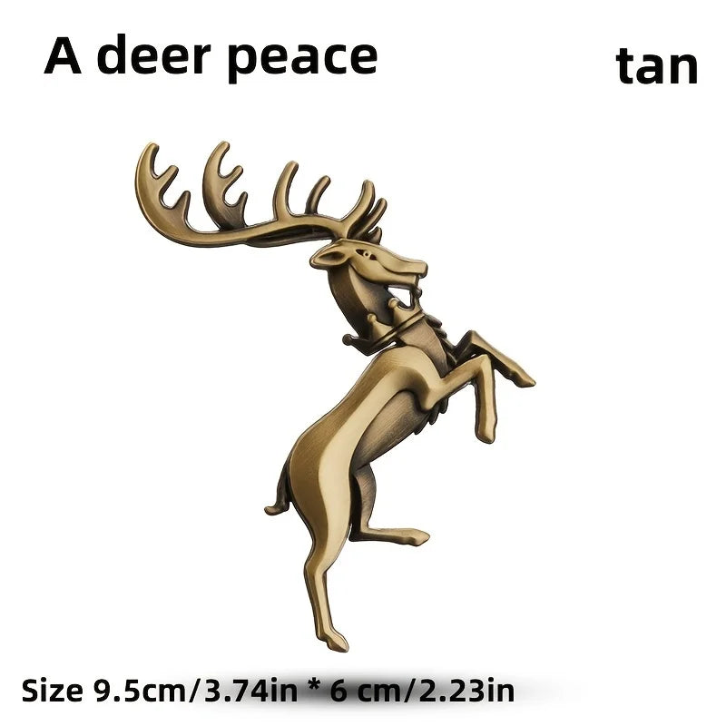 1 Pcs  Stag Elk Emblem Badge Sticker