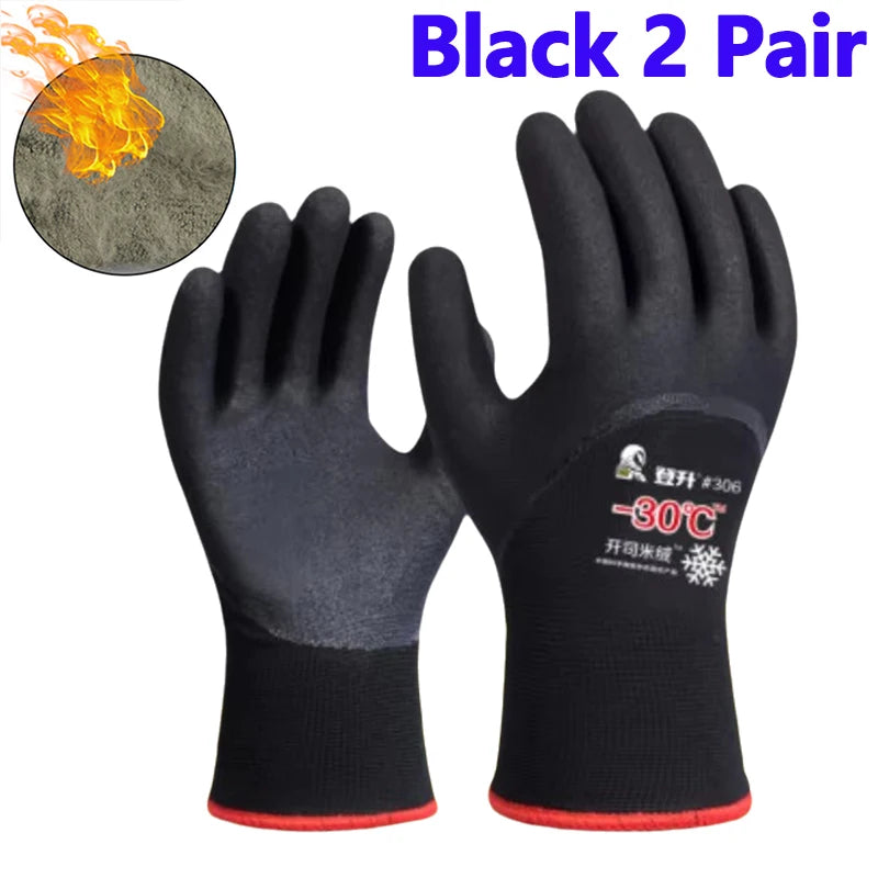 -30 Thick /Waterproof /Windproof /Thermal Full Finger Gloves Winter Padded Outdoor Extreme Gloves