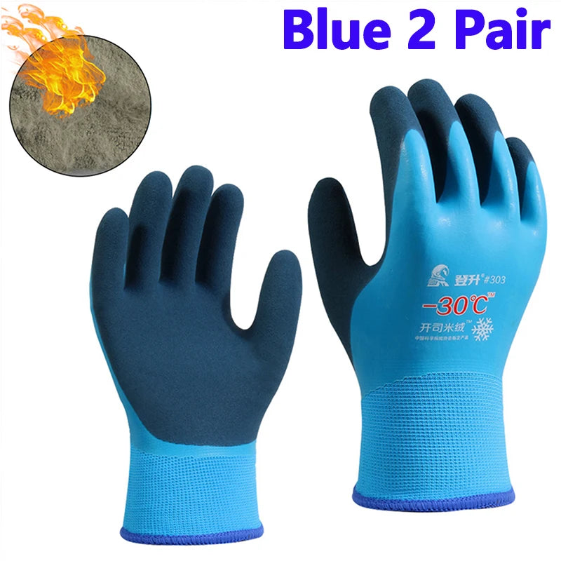 -30 Thick /Waterproof /Windproof /Thermal Full Finger Gloves Winter Padded Outdoor Extreme Gloves