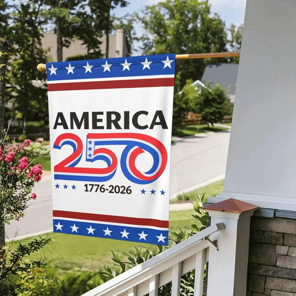 28"x40" America 250th Birthday 1776-2026 Flag USA 250 Years Anniversary Garden Flags for Outside Double Sided Yard Signs
