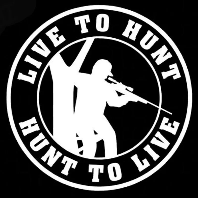 New ! Live To Hunt Hunting Tree Stand Exterior Accessories Vinyl Decal