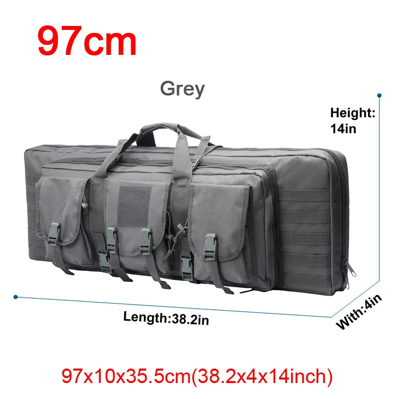 The Sniper Man -Length=32 38 42 48 inch Tactical Double Rifle Case Rifle Bag Sniper Gun Case Backpack