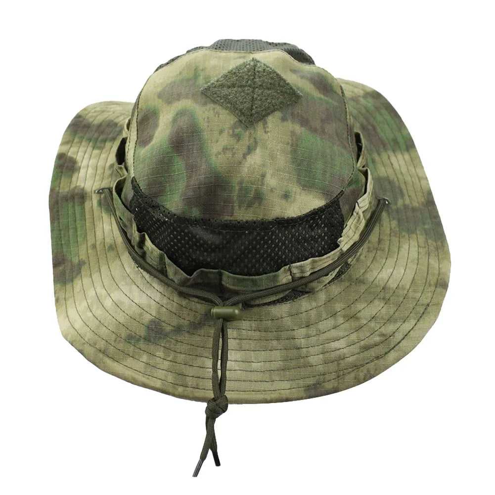 Jungle Camo Enthusiasts Square Pocket Boonie Outdoor Bucket Hats