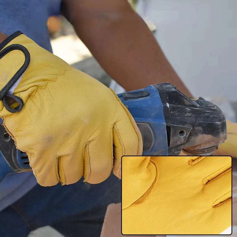 Work gloves sheepskin leather/driver wear-resistant gloves (2 Colors)
