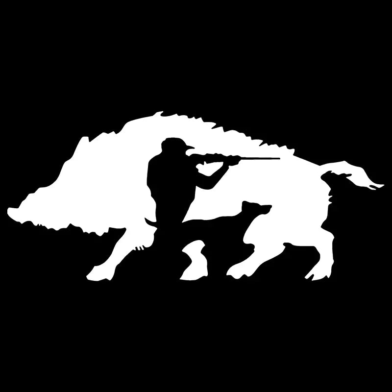 Hog Hunter Vinyl Decal Car Sticker Hunting Boar Waterproof on Truck /UtV/Jeep
