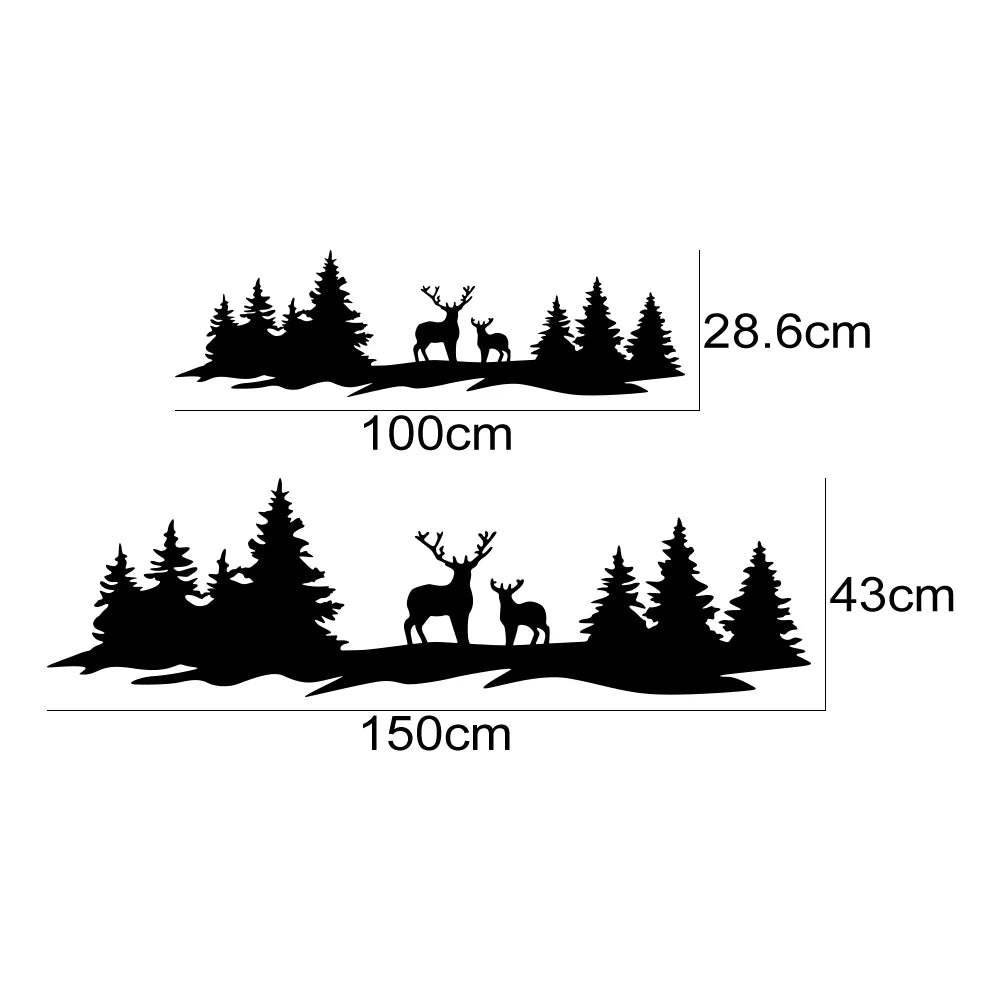 Hunting Deer Trees Sticker Pickup Truck Window Back Door Tailgate Vinyl