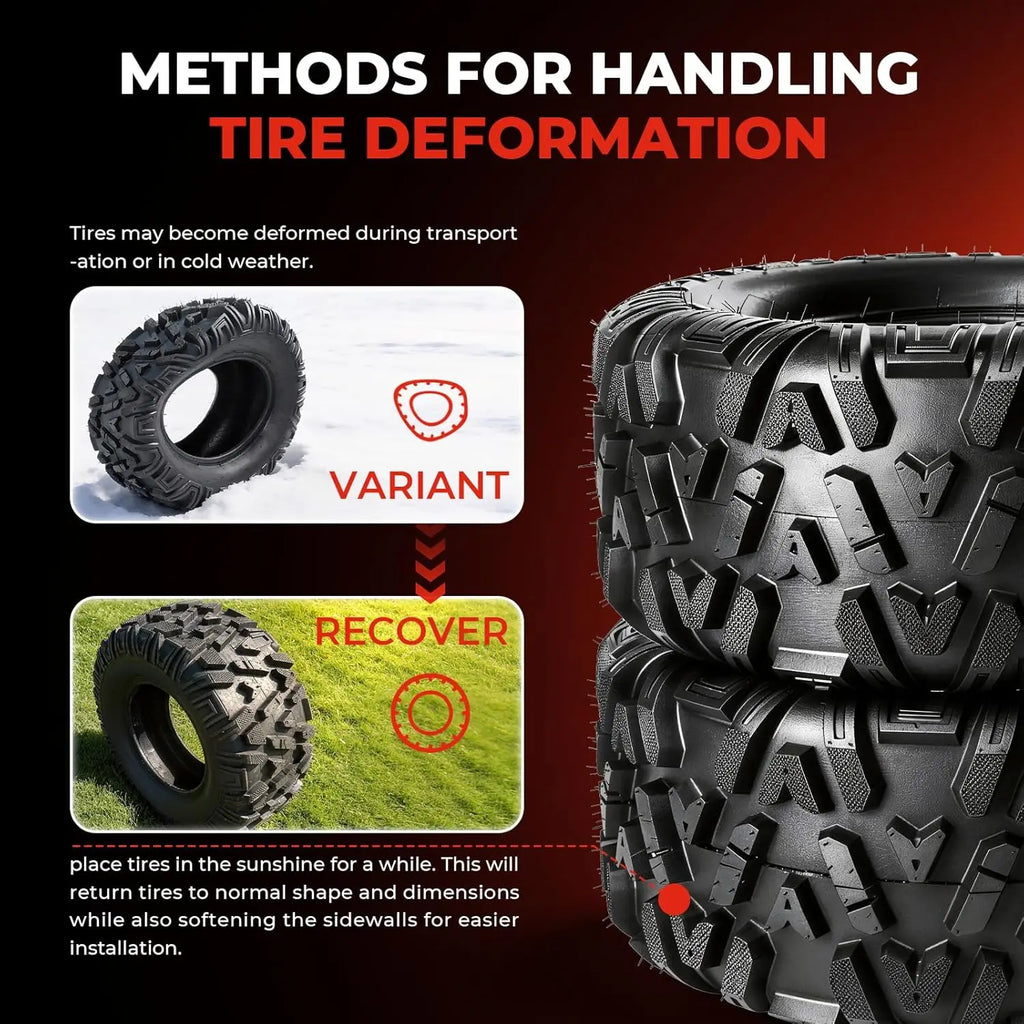 ATV/UTV Tires 26x11-12,All-Terrain Mud Tires 26x11x12,6-Ply,Non-Directional Tread,Tubeless,Set of 2