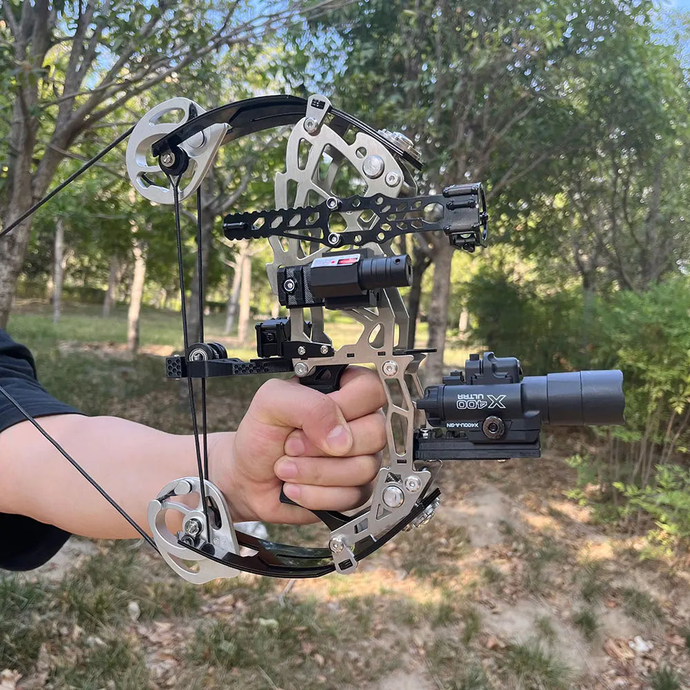 15-32lbs Adjustable Pulley Bow Right Hand Carbon Fiber Grip Target Practice Shooting Beginners Teen Youth