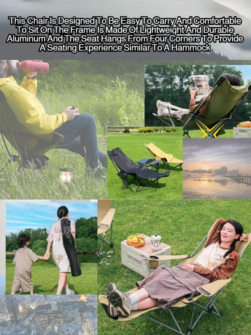 Outdoor/Tailgating Folding recliner Curved headrest Comfort Experience / relaxation chair