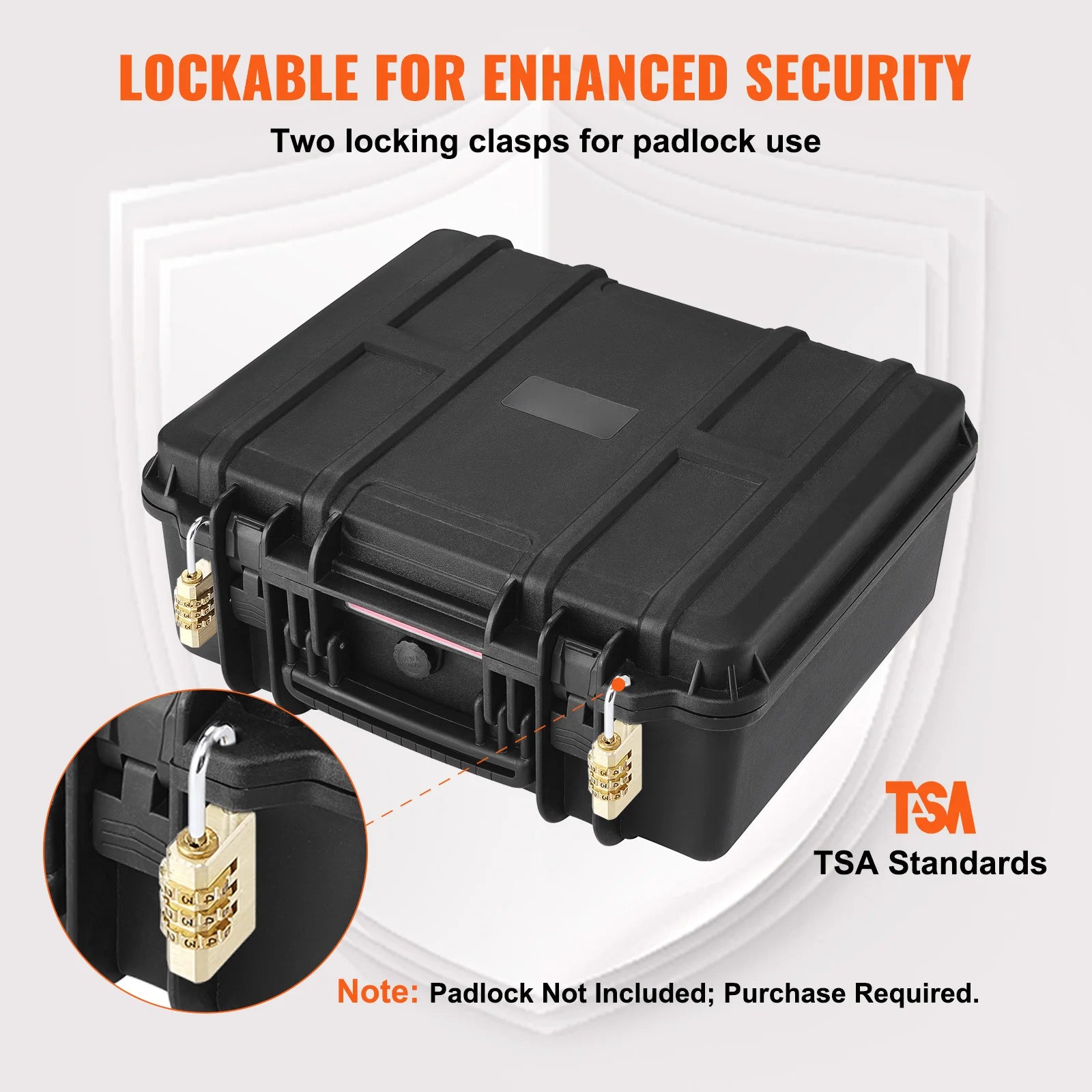 Best Seller ! Hard Pistol Cases with Pre-cut PU Foam Lining Waterproof Dust-proof Hard Lockable Pistol Case