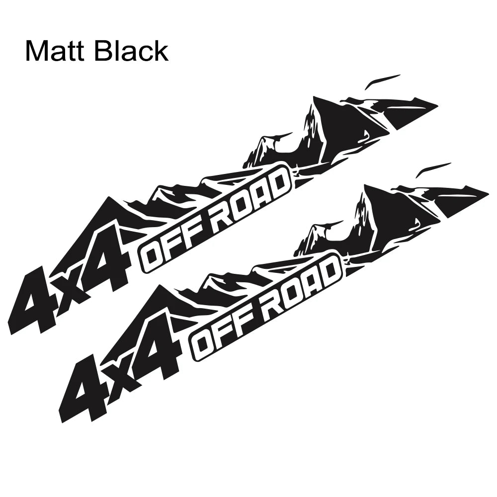 New ! 4x4 Off Road 2 Piece Set Stickers Waterproof /Self-adhesive Decals