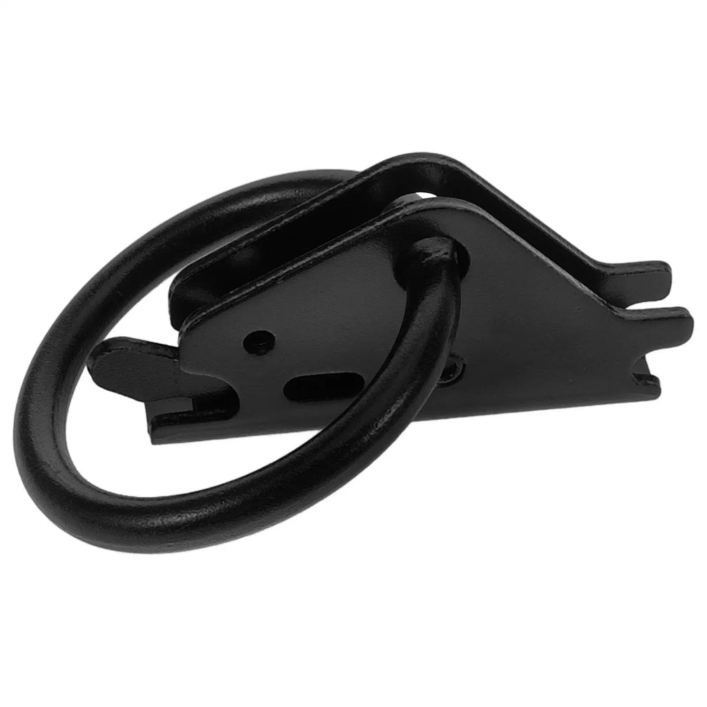 Black O Shape Ring Buckle Tie Down Hooks Heavy Duty Anchors Vehicle Cargo Hooks Truck Lashing Ring E Track Fittings Ratchet