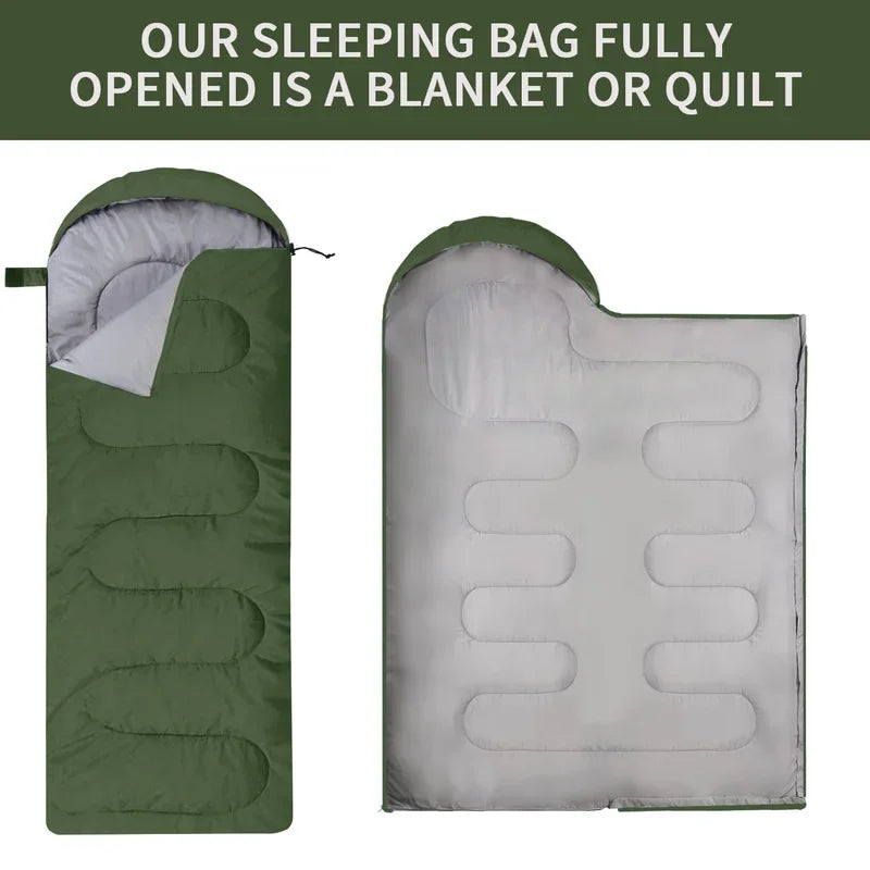 Black Sleeping Bag Ultralight Waterproof 4 Season Warm / Backpacking