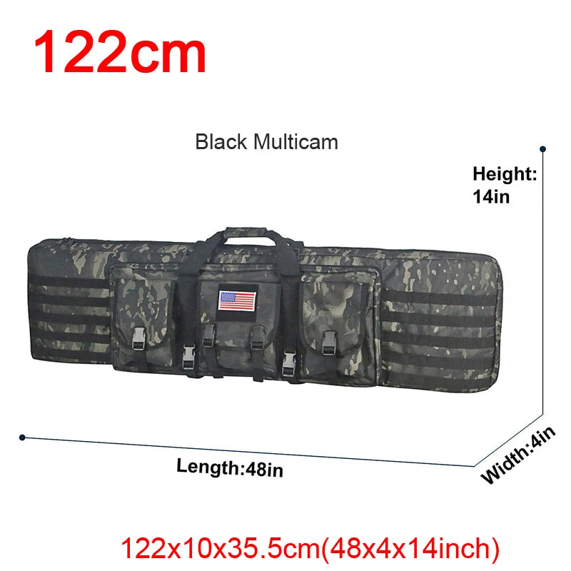 The Sniper Man -Length=32 38 42 48 inch Tactical Double Rifle Case Rifle Bag Sniper Gun Case Backpack