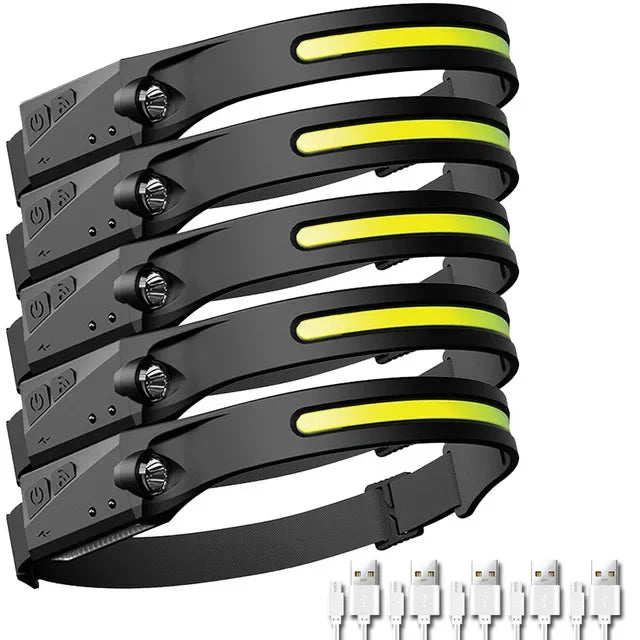 Timberline SportingCo  Pack ! -Sensor Headlamp LED Rechargeable Headlight 5 Lighting Modes