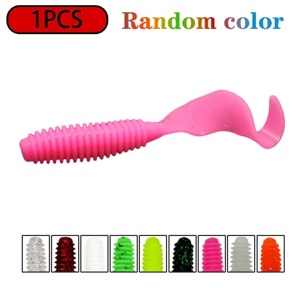 1PC- 100PCS Silicone Bait Fake Fish Wobblers Crankbait Lures Artificial