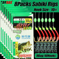 Bait Rig Size 4-18, Glowing Beads and High Carbon Steel Fishing Hooks,Fishing Kit for Bass,