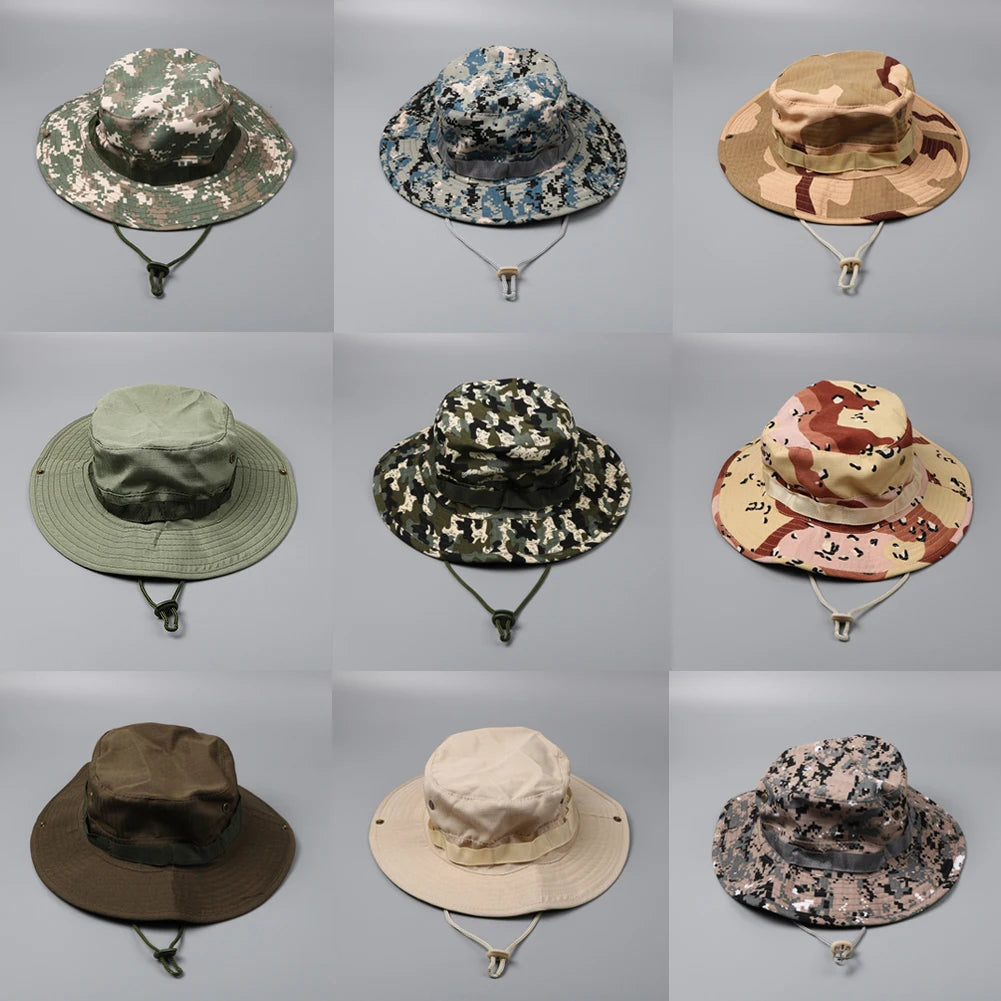 New Sizes-Tactical Boonie  Men /Women Outdoor  Sun Protective Design with Tactical Patterns