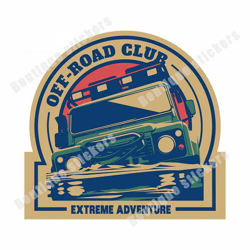 Outdoor Idenity-15 Kinds of Retro Off-road 4x4 Off-road PVC Vinyl Old School Stickers