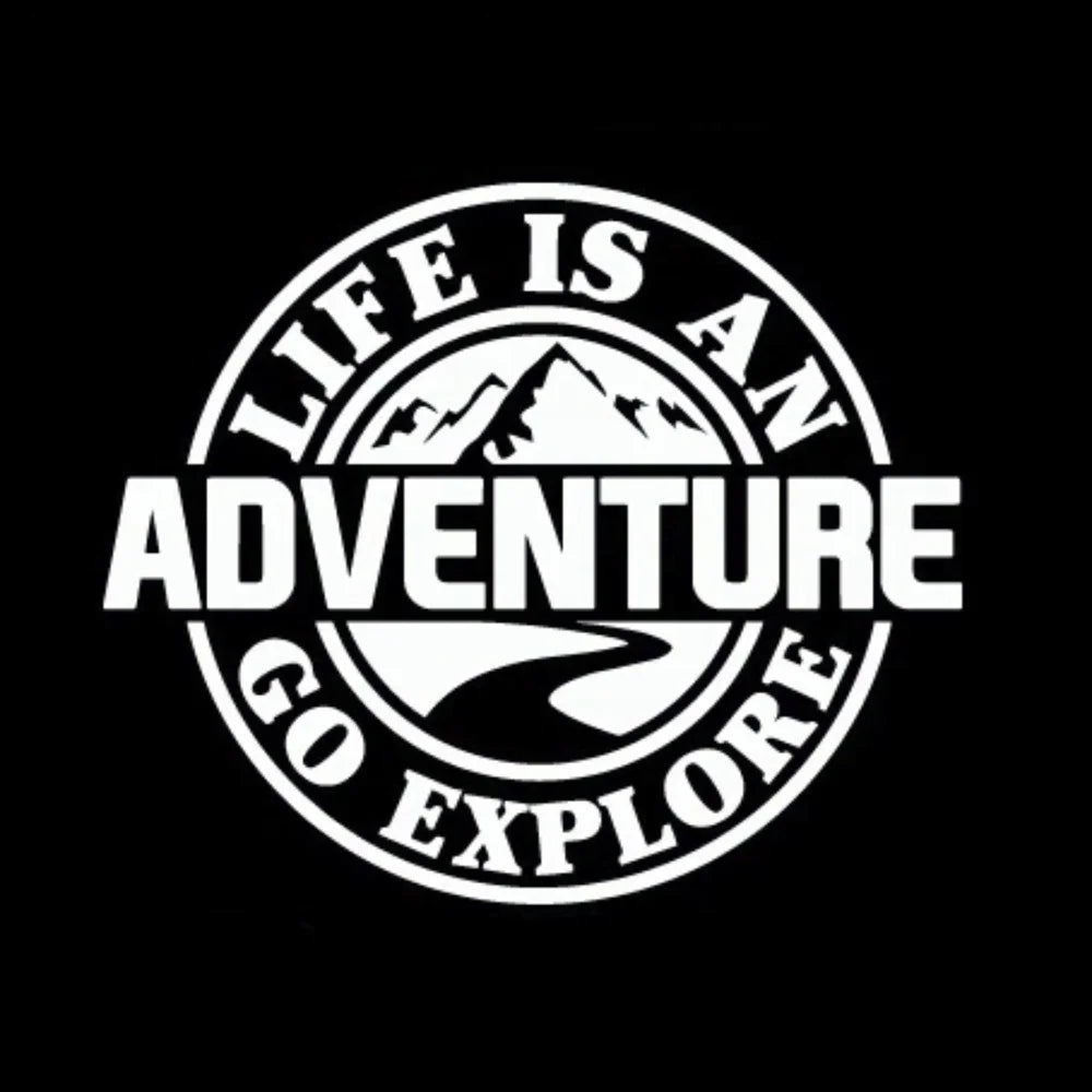 NEW LASER DESIGN ! Life Is An Adventure Auto Decal