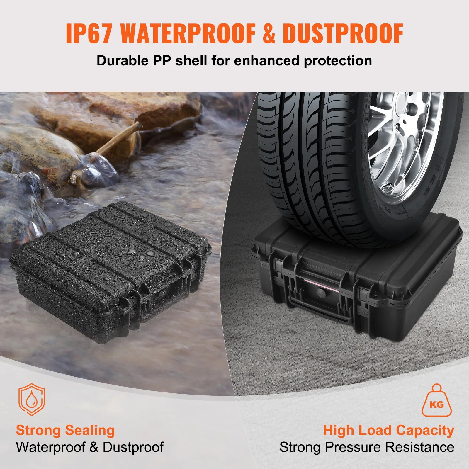 Best Seller ! Hard Pistol Cases with Pre-cut PU Foam Lining Waterproof Dust-proof Hard Lockable Pistol Case