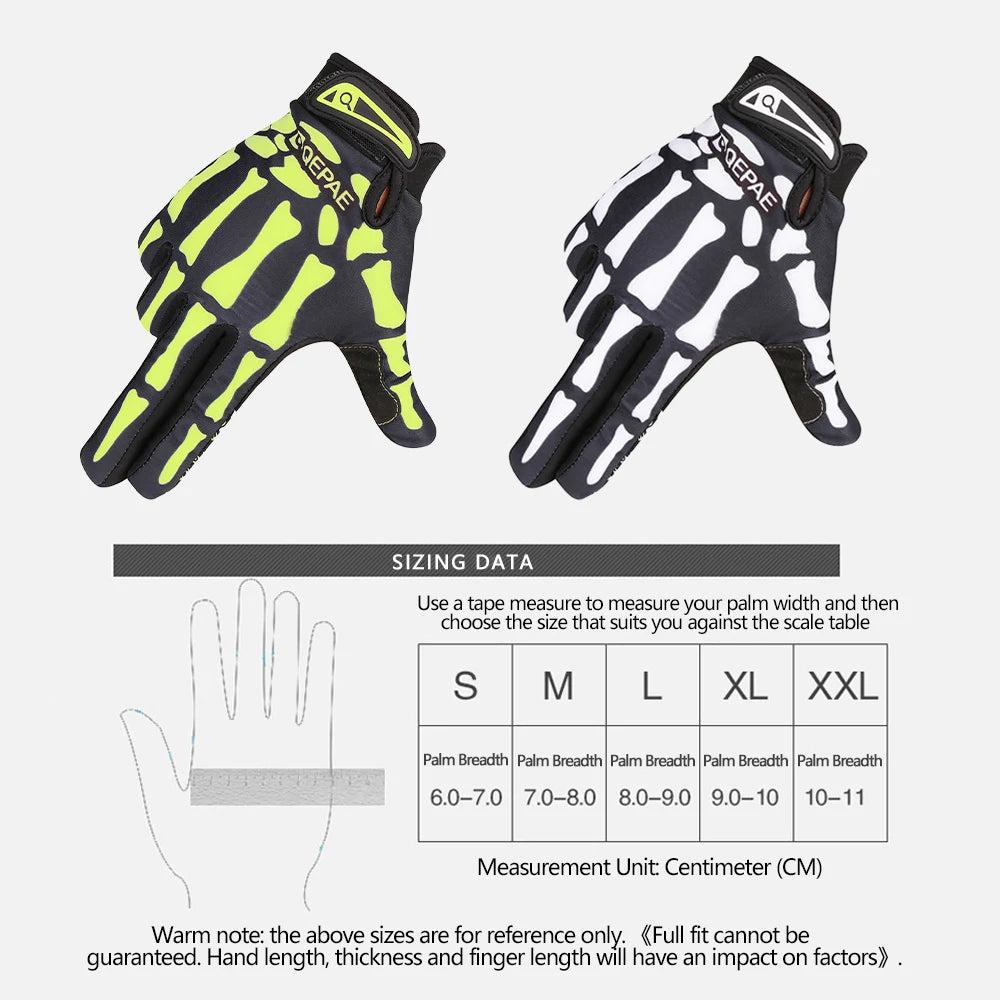Color Choice Full Finger Ghost Skeleton Gloves for the Unique Hunter Assassin in the woods!