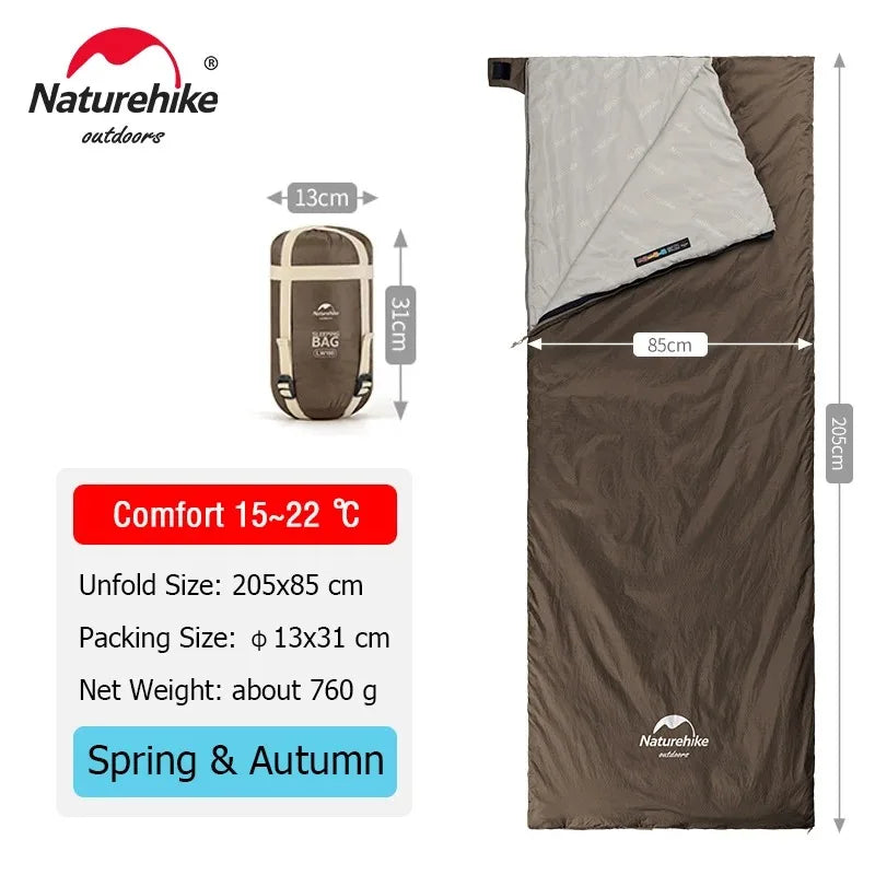 Crash Out Sleeping Bag Ultralight 2 Seasons Spring /Summer Chose Blue/Brown Color Stock Items