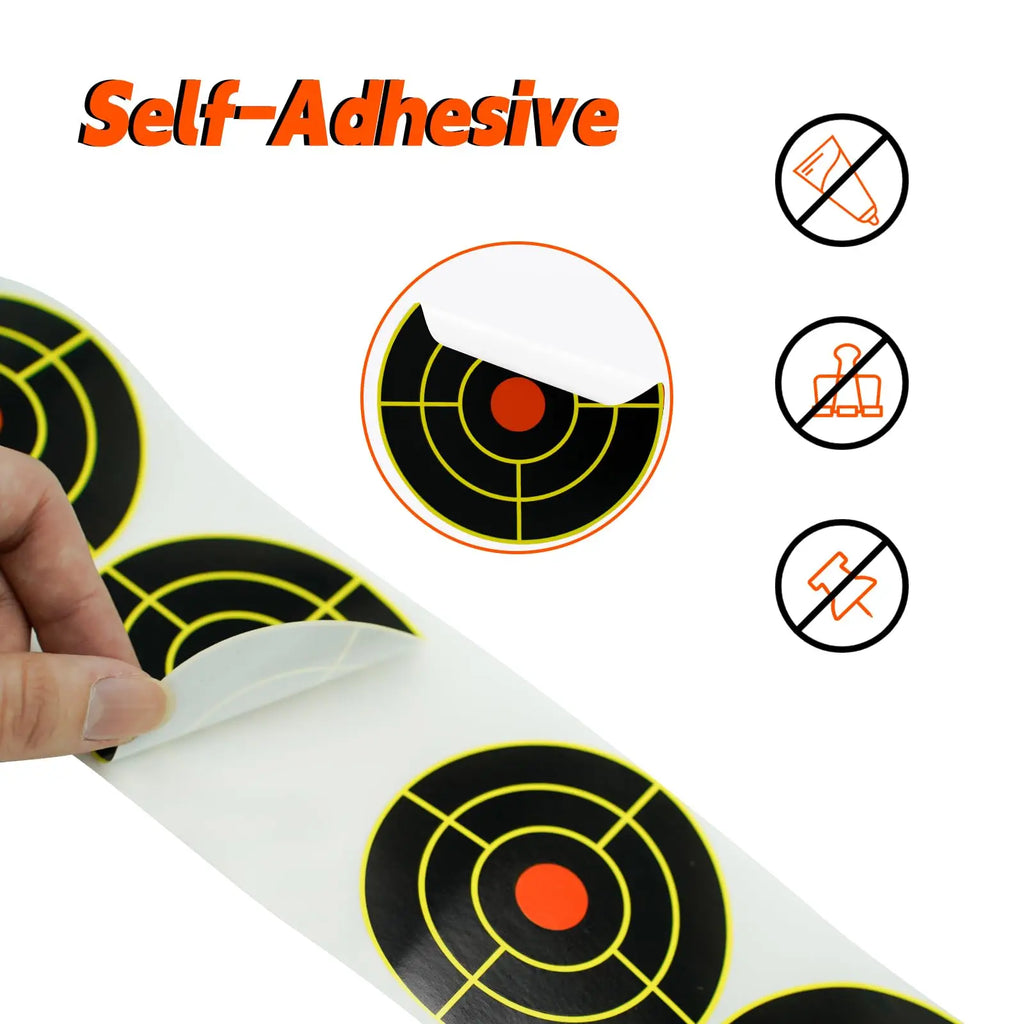 Dead Eye-3 Inch Splatter Targets - 200 Pcs Reactive Paper Target Stickers for Archery Practice