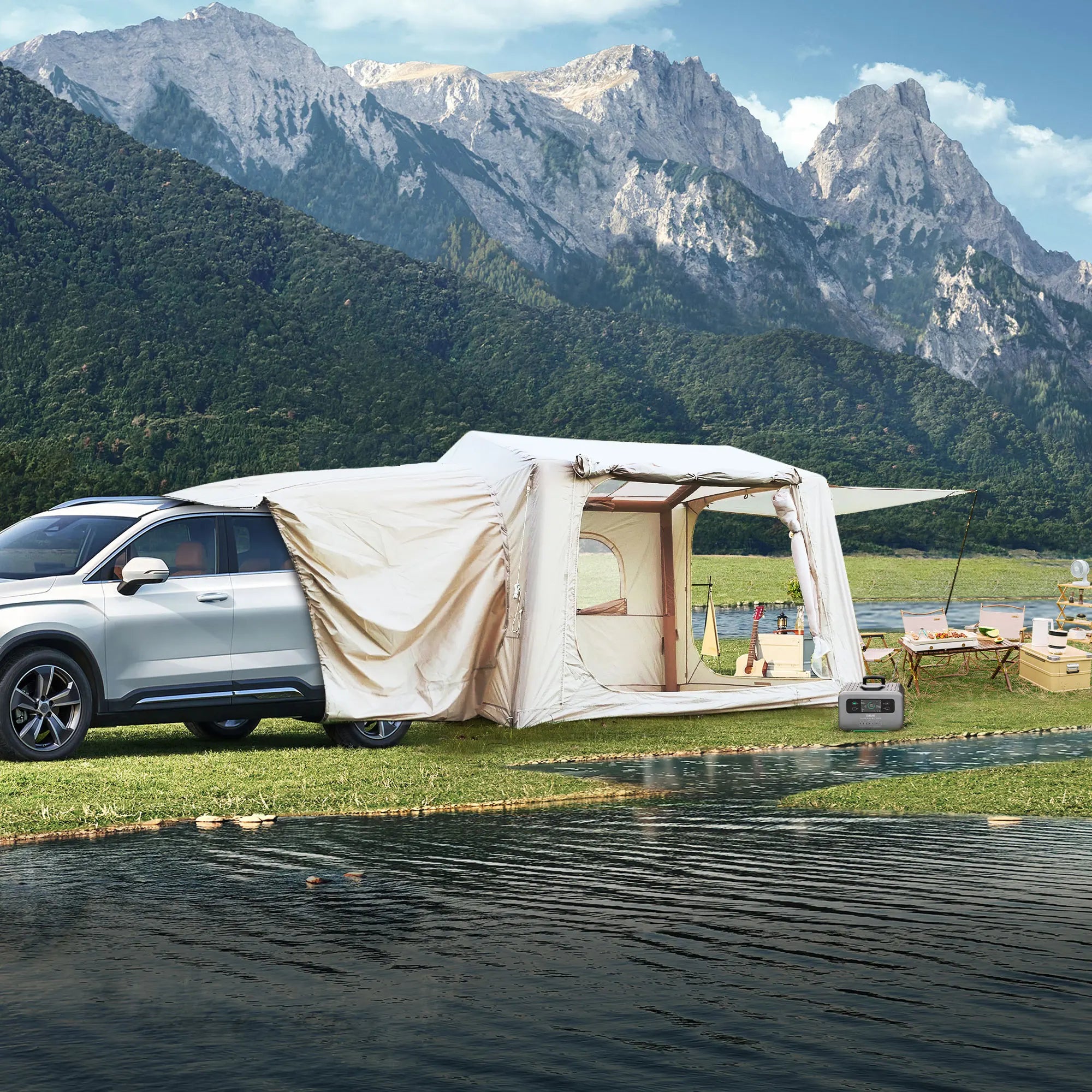 New SUV/TRUCK Inflatable Tents for Camping /Tailgating  Easy Setup Inflatable /Waterproof Air Tents for Camping Adult 4/6/8 Person