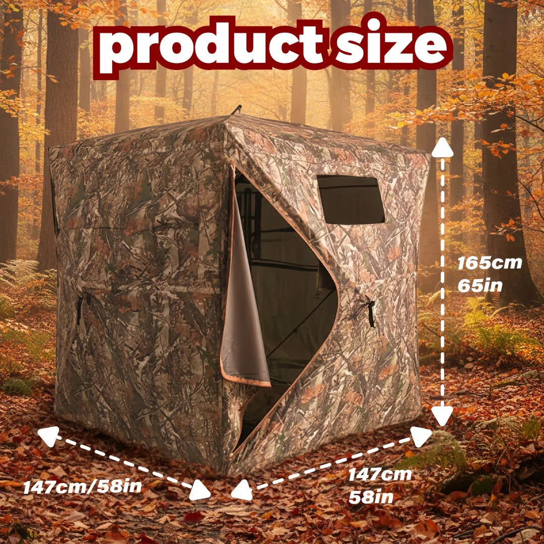 Rugged Pop-Up Hunting Blind Easy Setup /with Storage for Deer Turkey Duck Archery Season