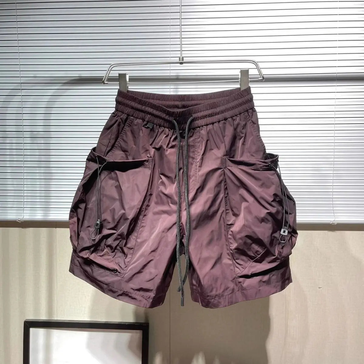Men Shorts Summer /Cool Feeling Quick Dry Wide Leg /Functional Wind Large Pockets Trendy Men  Shorts